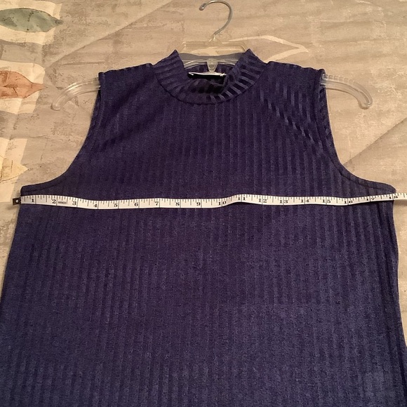 Ricki's Deep Blue Ribbed Tank Top - Picture 7 of 8